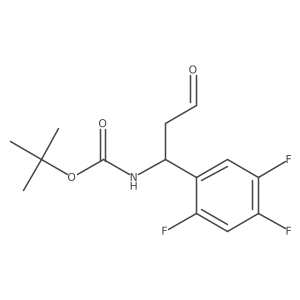 tert-butyl N-[(1R)-3-oxo-1-(2,4,5-trifluorophenyl)propyl]carbamate结构式