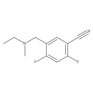 5-{[Ethyl(methyl)amino]methyl}-2,4-difluorobenzonitrile Structure