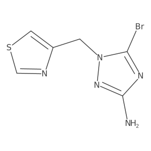 5-bromo-1-[(1,3-thiazol-4-yl)methyl]-1H-1,2,4-triazol-3-amine结构式