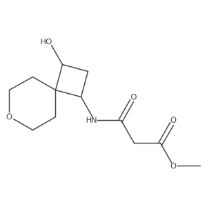Methyl 2-({3-hydroxy-7-oxaspiro[3.5]nonan-1-yl}carbamoyl)acetate结构式
