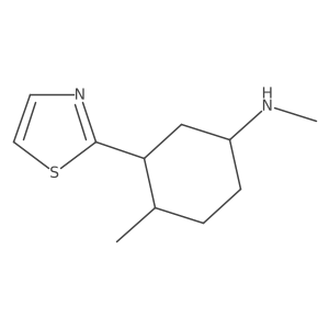 N,4-dimethyl-3-(1,3-thiazol-2-yl)cyclohexan-1-amine结构式