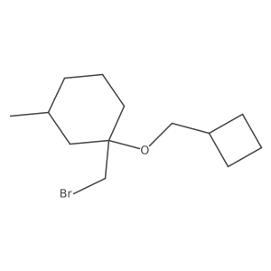 1-(Bromomethyl)-1-(cyclobutylmethoxy)-3-methylcyclohexane结构式