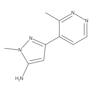 1-methyl-3-(3-methylpyridazin-4-yl)-1H-pyrazol-5-amine结构式