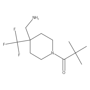 1-[4-(Aminomethyl)-4-(trifluoromethyl)piperidin-1-yl]-2,2-dimethylpropan-1-one Structure