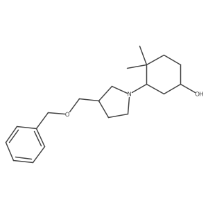 3-{3-[(Benzyloxy)methyl]pyrrolidin-1-yl}-4,4-dimethylcyclohexan-1-ol结构式