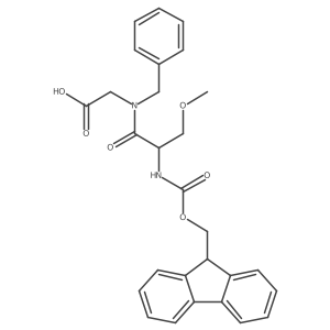 2-[(2S)-N-benzyl-2-({[(9H-fluoren-9-yl)methoxy]carbonyl}amino)-3-methoxypropanamido]acetic acid结构式