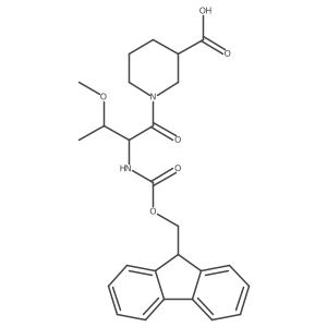 1-[2-({[(9H-fluoren-9-yl)methoxy]carbonyl}amino)-3-methoxybutanoyl]piperidine-3-carboxylic acid Structure