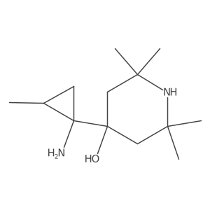 4-(1-Amino-2-methylcyclopropyl)-2,2,6,6-tetramethylpiperidin-4-ol结构式