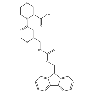 4-[4-({[(9H-fluoren-9-yl)methoxy]carbonyl}amino)-3-methoxybutanoyl]thiomorpholine-3-carboxylic acid Structure
