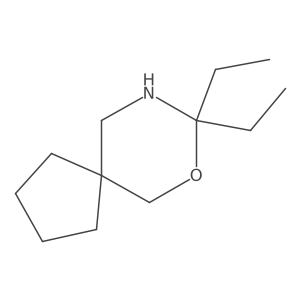 8,8-Diethyl-7-oxa-9-azaspiro[4.5]decane结构式