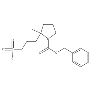 Benzyl 2-[3-(chlorosulfonyl)propyl]-2-methylpyrrolidine-1-carboxylate结构式