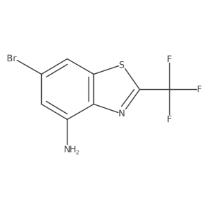6-Bromo-2-(trifluoromethyl)-1,3-benzothiazol-4-amine结构式