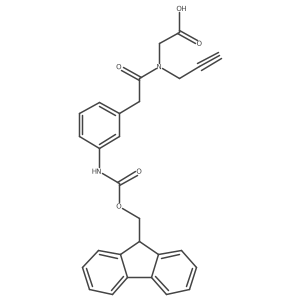 2-{2-[3-({[(9H-fluoren-9-yl)methoxy]carbonyl}amino)phenyl]-N-(prop-2-yn-1-yl)acetamido}acetic acid Structure