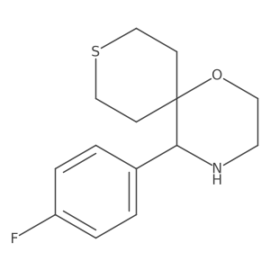 5-(4-Fluorophenyl)-1-oxa-9-thia-4-azaspiro[5.5]undecane Structure