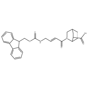2-[4-({[(9H-fluoren-9-yl)methoxy]carbonyl}amino)but-2-enoyl]-2-azabicyclo[2.2.2]octane-6-carboxylic acid结构式