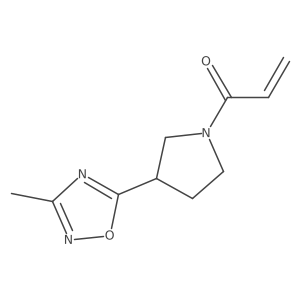 1-[3-(3-Methyl-1,2,4-oxadiazol-5-yl)pyrrolidin-1-yl]prop-2-en-1-one Structure