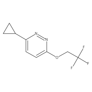 3-Cyclopropyl-6-(2,2,2-trifluoroethoxy)pyridazine结构式