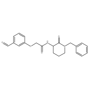 N-(1-Benzyl-2-oxopiperidin-3-yl)-2-(3-formylphenoxy)acetamide结构式