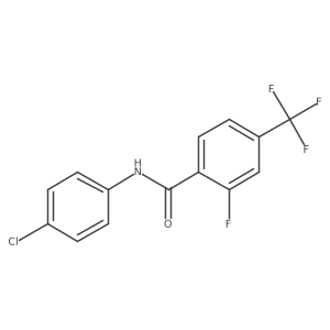 N-(4-Chlorophenyl)-2-fluoro-4-(trifluoromethyl)benzamide Structure