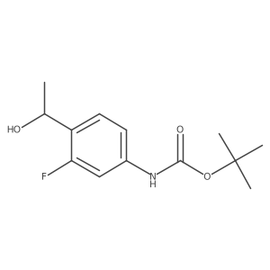 tert-butyl N-{3-fluoro-4-[(1S)-1-hydroxyethyl]phenyl}carbamate结构式