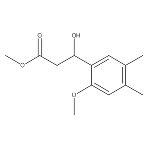 methyl (3R)-3-hydroxy-3-(2-methoxy-4,5-dimethylphenyl)propanoate结构式