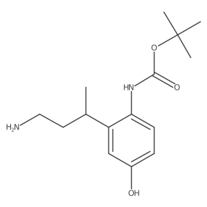 tert-butyl N-[2-(4-aminobutan-2-yl)-4-hydroxyphenyl]carbamate结构式