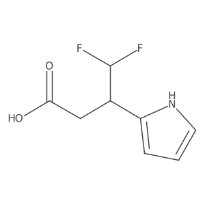 4,4-difluoro-3-(1H-pyrrol-2-yl)butanoic acid结构式
