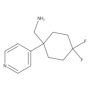 [4,4-Difluoro-1-(pyridin-4-yl)cyclohexyl]methanamine Structure