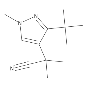 2-(3-tert-butyl-1-methyl-1H-pyrazol-4-yl)-2-methylpropanenitrile Structure