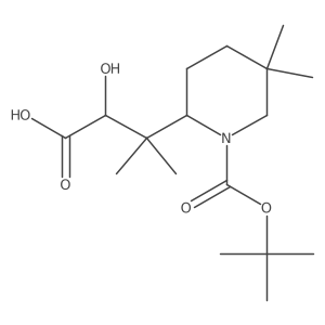 3-{1-[(Tert-butoxy)carbonyl]-5,5-dimethylpiperidin-2-yl}-2-hydroxy-3-methylbutanoic acid结构式