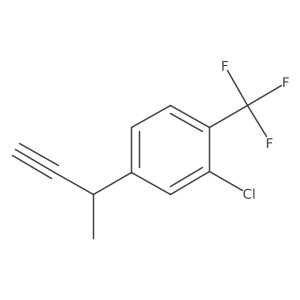 4-(But-3-yn-2-yl)-2-chloro-1-(trifluoromethyl)benzene Structure
