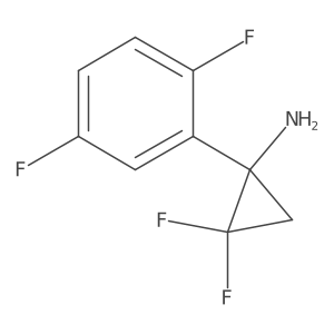 1-(2,5-Difluorophenyl)-2,2-difluorocyclopropan-1-amine结构式