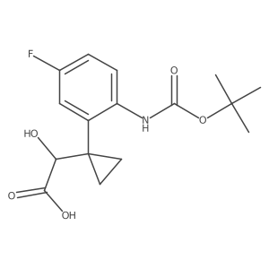 2-[1-(2-{[(Tert-butoxy)carbonyl]amino}-5-fluorophenyl)cyclopropyl]-2-hydroxyacetic acid结构式
