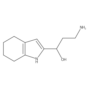 3-amino-1-(4,5,6,7-tetrahydro-1H-indol-2-yl)propan-1-ol结构式