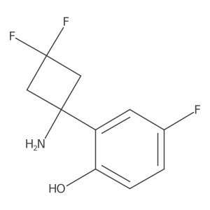 2-(1-Amino-3,3-difluorocyclobutyl)-4-fluorophenol结构式