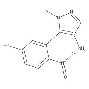 3-(4-amino-1-methyl-1H-pyrazol-5-yl)-4-nitrophenol结构式