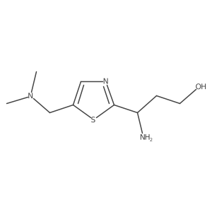 3-Amino-3-{5-[(dimethylamino)methyl]-1,3-thiazol-2-yl}propan-1-ol Structure