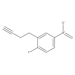 2-(But-3-yn-1-yl)-1-fluoro-4-nitrobenzene结构式
