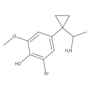 4-[1-(1-Aminoethyl)cyclopropyl]-2-bromo-6-methoxyphenol结构式