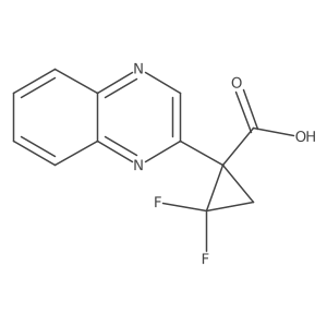 2,2-Difluoro-1-(quinoxalin-2-yl)cyclopropane-1-carboxylic acid Structure