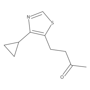 4-(4-Cyclopropyl-1,3-thiazol-5-yl)butan-2-one结构式
