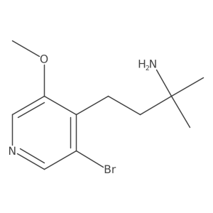 4-(3-Bromo-5-methoxypyridin-4-yl)-2-methylbutan-2-amine Structure