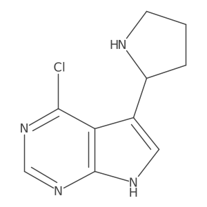 2-{4-chloro-7H-pyrrolo[2,3-d]pyrimidin-5-yl}pyrrolidine Structure