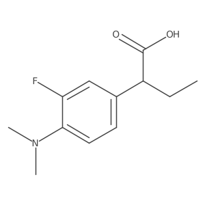 2-[4-(Dimethylamino)-3-fluorophenyl]butanoic acid Structure