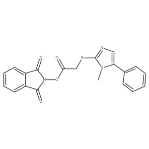 1,3-dioxo-2,3-dihydro-1H-isoindol-2-yl 2-[(1-methyl-5-phenyl-1H-imidazol-2-yl)sulfanyl]acetate Structure