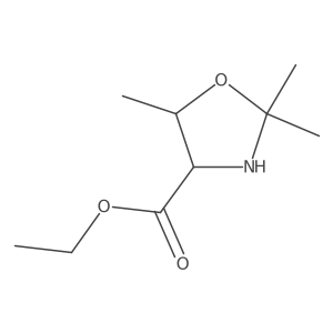 Ethyl (4S,5R)-2,2,5-trimethyl-1,3-oxazolidine-4-carboxylate结构式