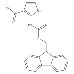 2-({[(9H-fluoren-9-yl)methoxy]carbonyl}amino)-1H-pyrrole-3-carboxylic acid Structure
