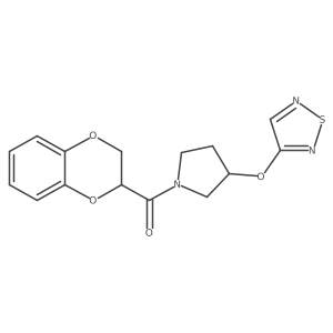 2,3-dihydro-1,4-benzodioxin-3-yl-[3-(1,2,5-thiadiazol-3-yloxy)pyrrolidin-1-yl]methanone Structure