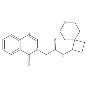 2-(4-oxoquinazolin-3(4H)-yl)-N-(7-oxaspiro[3.5]nonan-1-yl)acetamide Structure