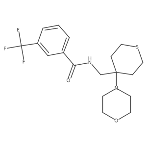 N-{[4-(morpholin-4-yl)thian-4-yl]methyl}-3-(trifluoromethyl)benzamide Structure